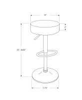 Monarch 2 Piece Modern PU Leather Seat Chrome Base Hydraulic Lift Swivel Barstool Chair Set - Black Finish(m-4)