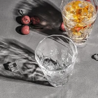 D.M. DESIGN-MASTER Highball Glasses - Stemless Glass for Wine, Martini, Champagne, Beer, Cocktail - No Lead Premium Hand-Blown Crystal Glass, 14.8 oz. - Set of 2(m-6)