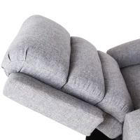 HOMCOM Power Lift Chair Heated Vibrating Massage Recliner Sofa with Remote Grey(m-14)