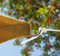 Outsunny 18' Triangle Outdoor Patio Portable Shade Canopy Sun Sail  - Sand(m-5)