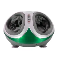 HomCom Personal Heated Multi Function Dual Foot Massager With Remote Control - Green(m-5)