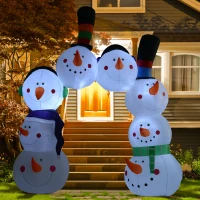 HOMCOM 9’ Outdoor Lawn Inflatable Inflatable Christmas Arch - Smiling Snowmen(m-4)