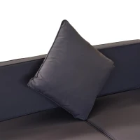 Outsunny 7 Piece Modern Rattan Wicker Garden Outdoor Furniture Modular Sectional Patio Set - Grey(m-12)