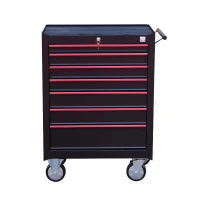 HomCom Steel Rolling Tool Chest Storage Cabinet with 7 Sliding Drawer & Handle(m-4)