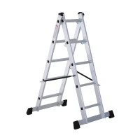 HomCom 4.5' Heavy Duty Aluminum Folding Scaffold Ladder(m-4)