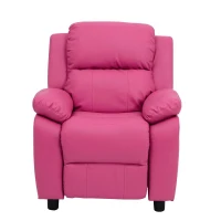 HomCom Kids PU Leather Sofa Recliner Chair - Rose(m-2)