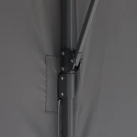 Outsunny 8ft x 8ft Square Offset 360 Cantilever Market Patio Umbrella with Cross Base Gray(m-10)