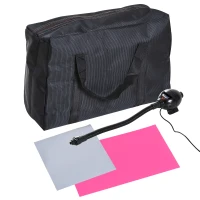 Soozier Inflatable Air Mat 16.5’ Air Track with Pump - Light Grey/Pink(m-10)