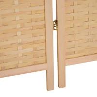 HomCom 6' 4-Panel Bamboo Screen Freestanding Room Divider(m-11)