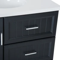 Kleankin 34” Modern Ceramic Sink Bathroom Vanity Set(m-13)