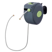 Outsunny 65’ Plastic Portable Outdoor Wall Mount Retractable Water Hose Reel(m-8)