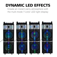 HomCom 37" Portable Remote Control Indoor Outdoor Bluetooth Capable Dual Speaker Stereo with Wheels(m-7)