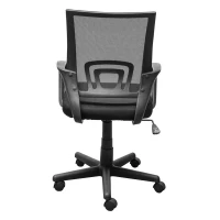 HomCom Adjustable Mesh Mid Back Computer Desk Office Task Chair - Black(m-5)
