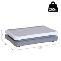 Soozier Fitness Standing Vibration Platform Machine with Resistance Bands(m-5)