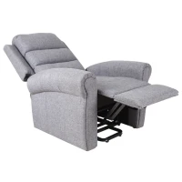 HOMCOM Power Lift Chair Heated Vibrating Massage Recliner Sofa with Remote Grey(m-10)