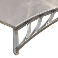 Outsunny 40” Polycarbonate Front Window Door Awning Sunshade Canopy Hollow Sheet UV Protection(m-8)