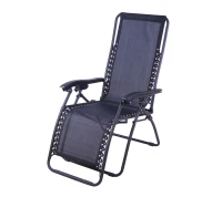 Outsunny Reclining Zero Gravity Chair - Black(m-1)