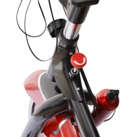 Open Box Soozier Pro Upright Stationary Exercise Cycling Bike w/ LCD Monitor - Black and Red(m-8)
