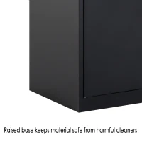 HomCom 71" Lockable Storage Cabinet Cold Rolled Steel Cabinet with Shelves - Black(m-7)