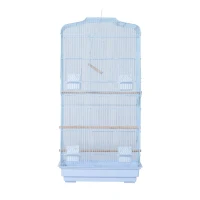 PawHut 36" Metal Indoor Bird Cage Starter Kit with Tray and Accessories - White(m-5)