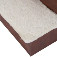 PawHut 14" 4 Step Portable Folding Wooden Easy Climb Pet Stairs Ramp with Storage Compartments(m-8)