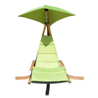 Outsunny Outdoor Hanging Sky Swing Chair w/ Stand - Green(m-4)