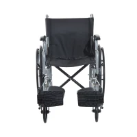 HomCom Foldable Lightweight Manual Wheelchair - Black/Silver(m-3)