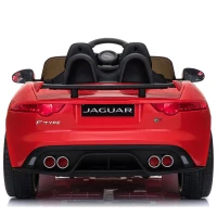 Open Box Aosom 12V Jaguar F-Type SVR Kids Battery Powered Ride On Car with Parent Remote Control - Red(m-6)