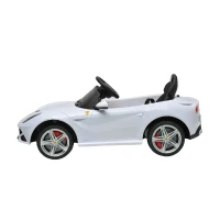 Ferrari F12 Kids 6v Electric Ride On Toy Car w/ Parent Remote Control - White(m-8)