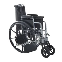 HomCom Foldable Lightweight Manual Wheelchair - Black/Silver(m-2)
