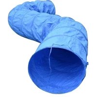 PawHut 16' Durable Lightweight Pet Fitness Training Dog Agility Tunnel with Chute and Carrying Bag(m-1)