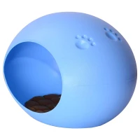Pawhut Pet Dog Cat Egg Shaped Pod Sleeping Bed House - Blue(m-2)