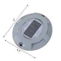 Outsunny Solar Powered LED Pathway Dock Driveway Road Marker Lights - 8 pack(m-3)