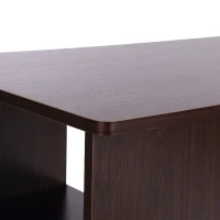 HomCom 47” Wooden Home Office Computer Desk With Shelves 3 Drawers - Espresso Brown(m-7)