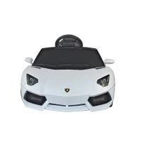 Lamborghini Aventador 6V Kids Electric Ride-On Car with MP3 and Remote Control - White(m-4)