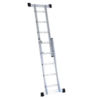 HomCom 4.5' Heavy Duty Aluminum Folding Scaffold Ladder(m-3)