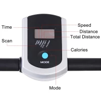 Soozier 2-in-1 Foldable Treadmill Walking Pad Manual Treadmill Machine Sit Up Bench with LCD Screen Home Exercise Fitness(m-6)