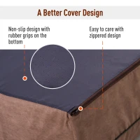 PawHut Orthopedic 52" x 36" Suede Padded Pet Dog Bed  Memory Foam Bolster with Pillow - Brown with Army Green Liner(m-6)