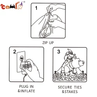 COMIN 6 Foot Tall Garden Inflatable Polar Bear & Santa (can shake)(m-10)