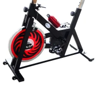 Soozier Indoor Stationary Cycling Exercise Bike w/LCD Display - Black and Red(m-10)