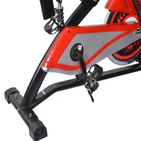 Open Box Soozier Pro Upright Stationary Exercise Cycling Bike w/ LCD Monitor - Black and Red(m-7)