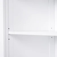 HomCom 72" Large Colonial Free Standing Wooden Kitchen Pantry Cupboard Storage Cabinet - White(m-14)