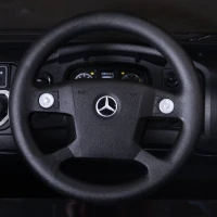 Aosom 12V Mercedes-Benz Zetros Kids Ride On Car Off Road Truck with Remote Control - Black(m-10)