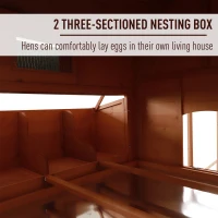 PawHut 136.5" Chicken Coop Wooden Large Chicken House Deluxe Rabbit Hutch Lockable Poultry Hen Cage Backyard with Nesting Box and Run(m-6)