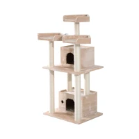 Pawhut 51” Cat Tree Tower - Beige(m-1)