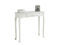 Monarch 36" Traditional French Style Queen Anne-Style Storage Drawer Hall Accent Console Table - Antique White Finish(m-1)