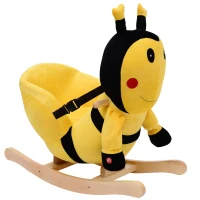 Qaba Kids Plush Rocking Horse-Style Bumble Bee Theme Chair(m-2)
