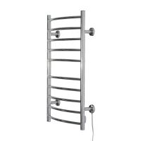 HomCom 10-Bar Electric Heated Towel Rack Warmer Curved Stainless Steel Wall Mounted Electronic Laundry Hanger Bath Furniture(m-5)