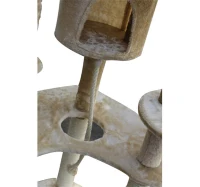 Pawhut 60" Cream Cat Tree Condo - Cream(m-9)