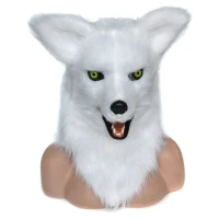 HomCom White Fox Costume Mouth Mover Hood(m-2)